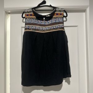 Black beaded top from Anthropologie